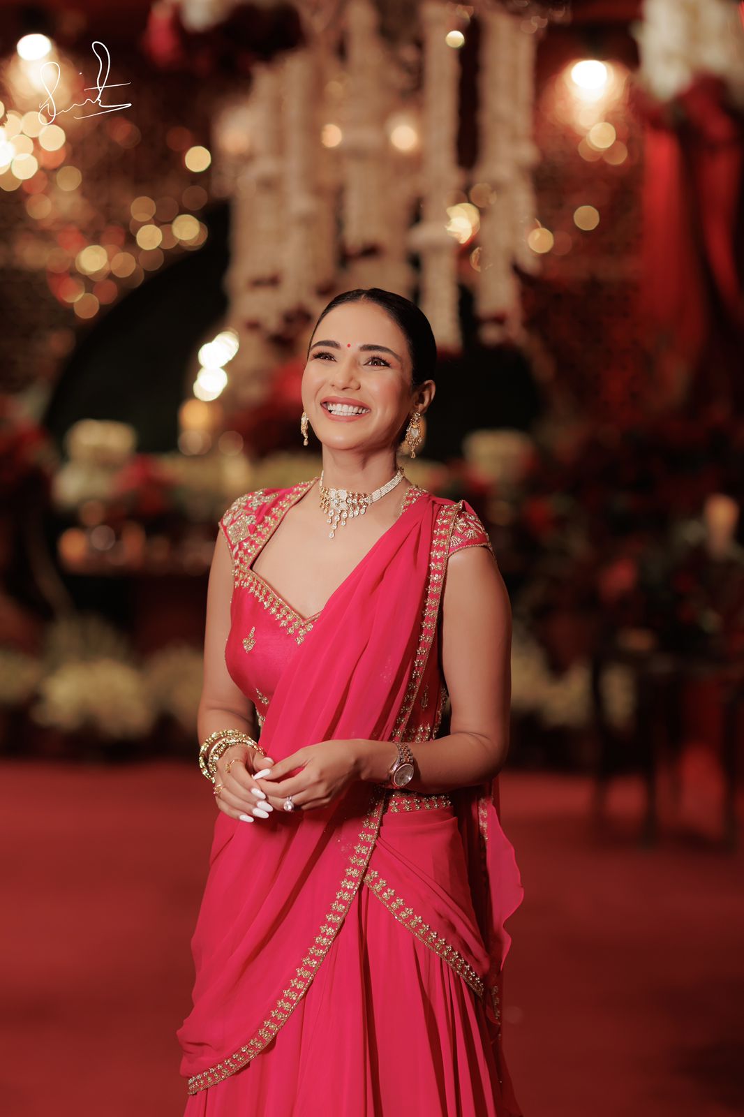 Gulrose Lehenga Drape