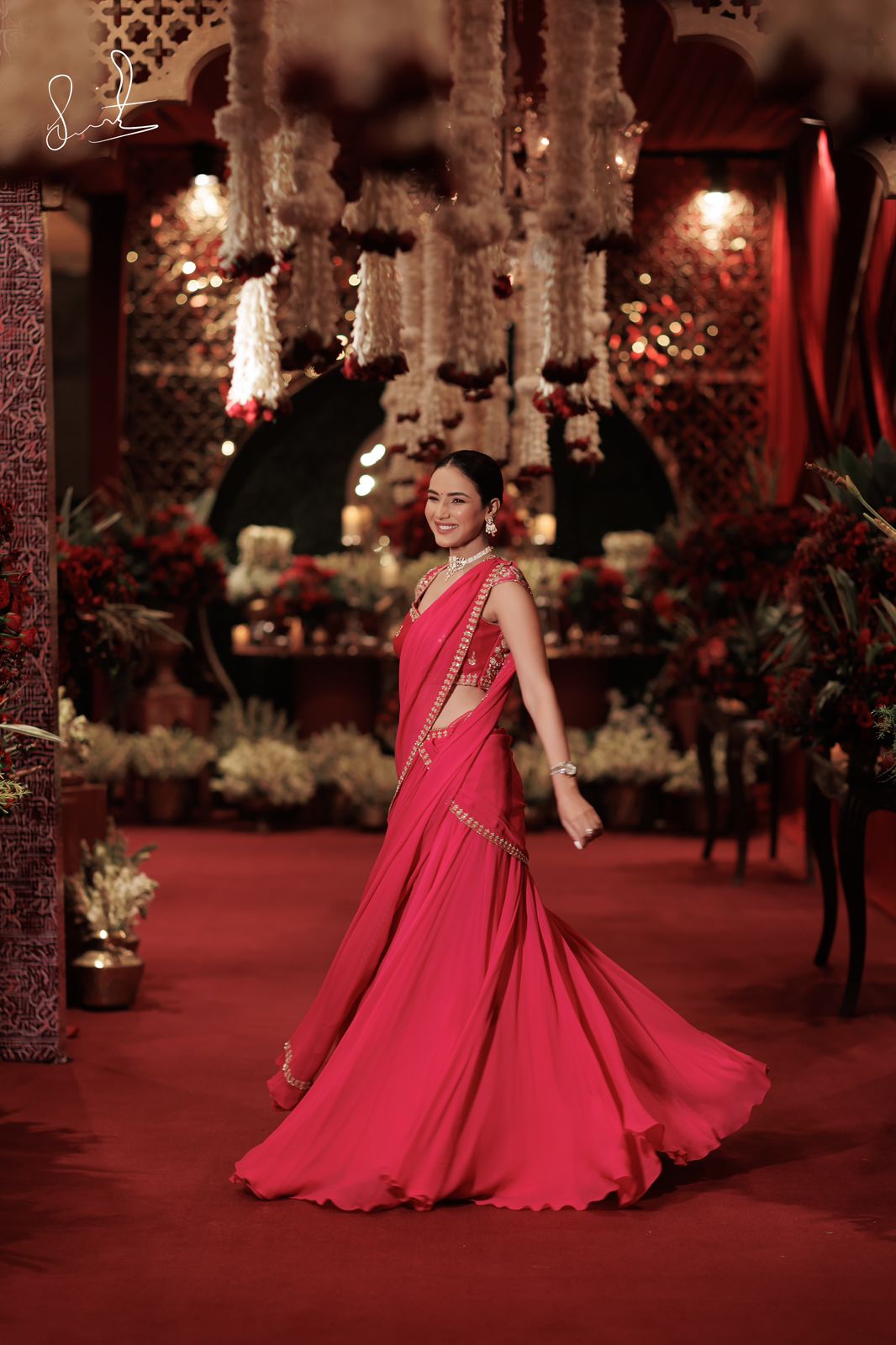 Gulrose Lehenga Drape