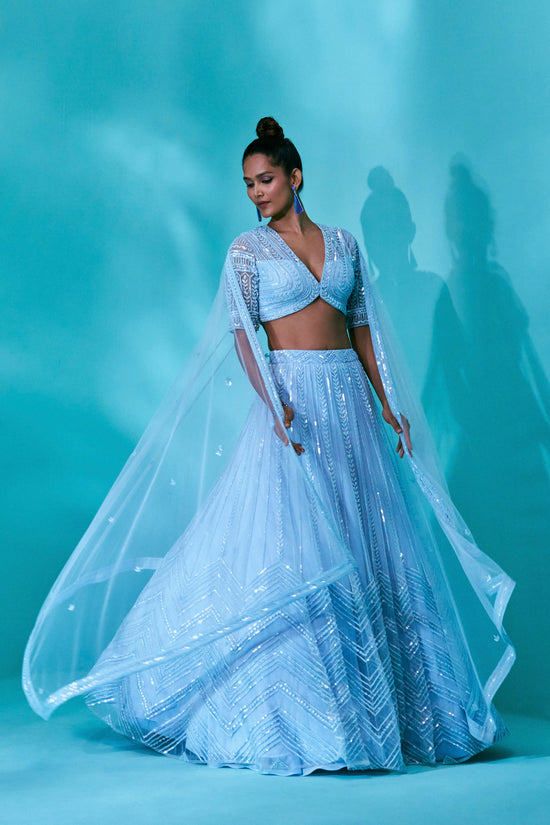 Load image into Gallery viewer, The Crystal Lehenga
