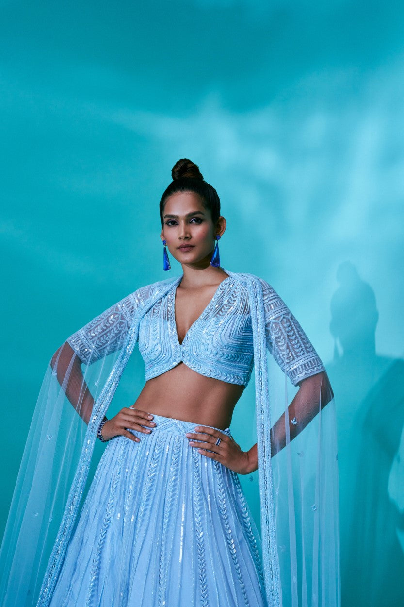Load image into Gallery viewer, The Crystal Lehenga
