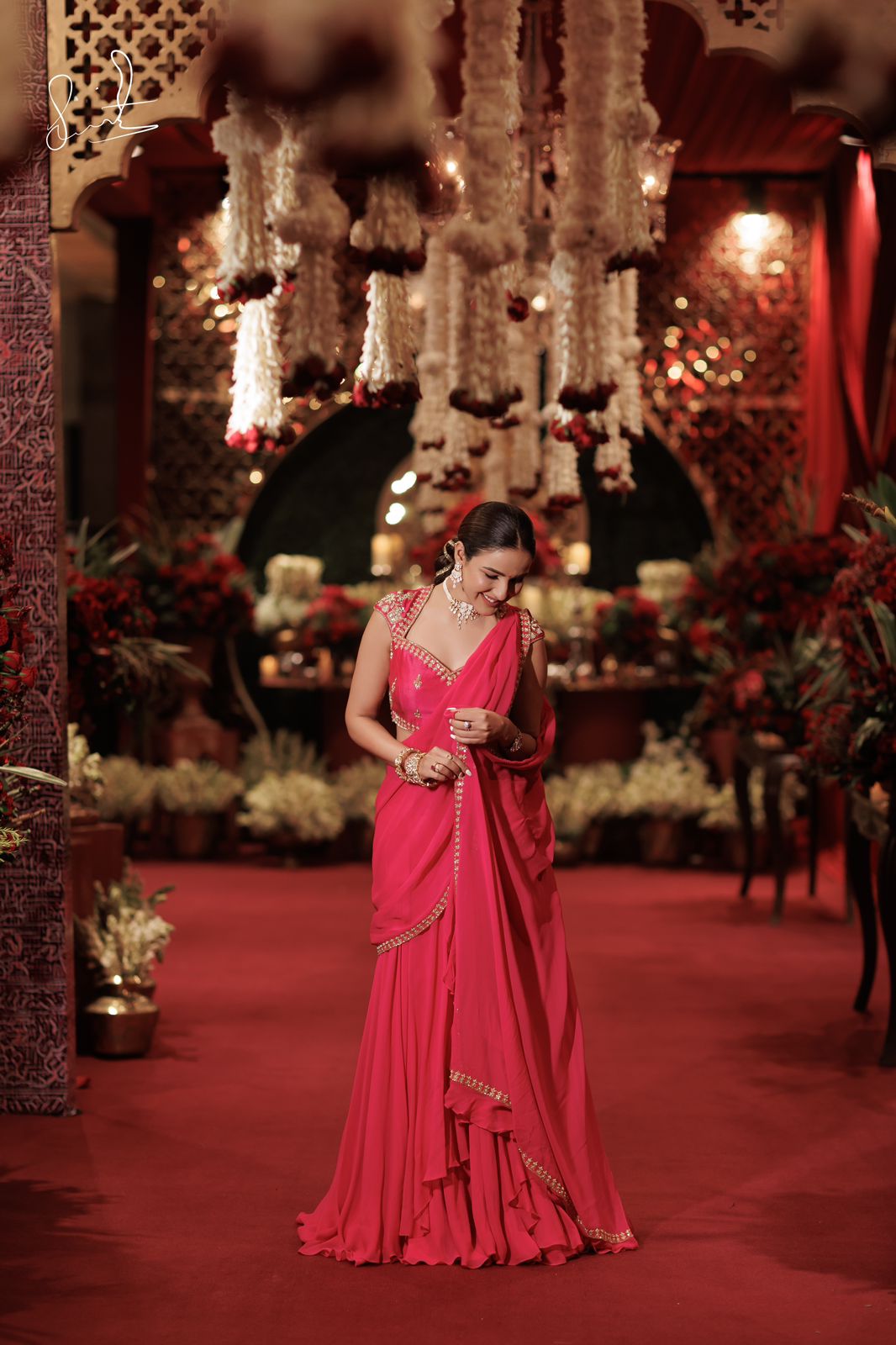 Gulrose Lehenga Drape