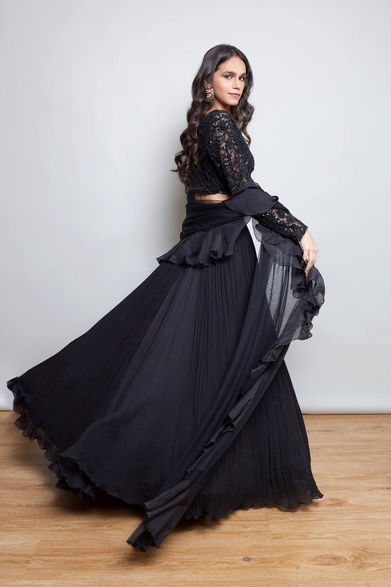 Buy Black Lehenga Choli Sets for Women by Abhishek Gupta Online | Ajio.com